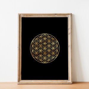 Flower of Life Wall Art | Sacred Geometry Wall Art | Flower of Life ...