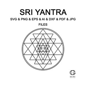 Sri yantra svg, Heilige Geometrie svg, Sri yantra cut-Dateien, Sri yantra vektor, Geometrische svg, Cut Files svg, png eps ai dxf pdf jpg svg