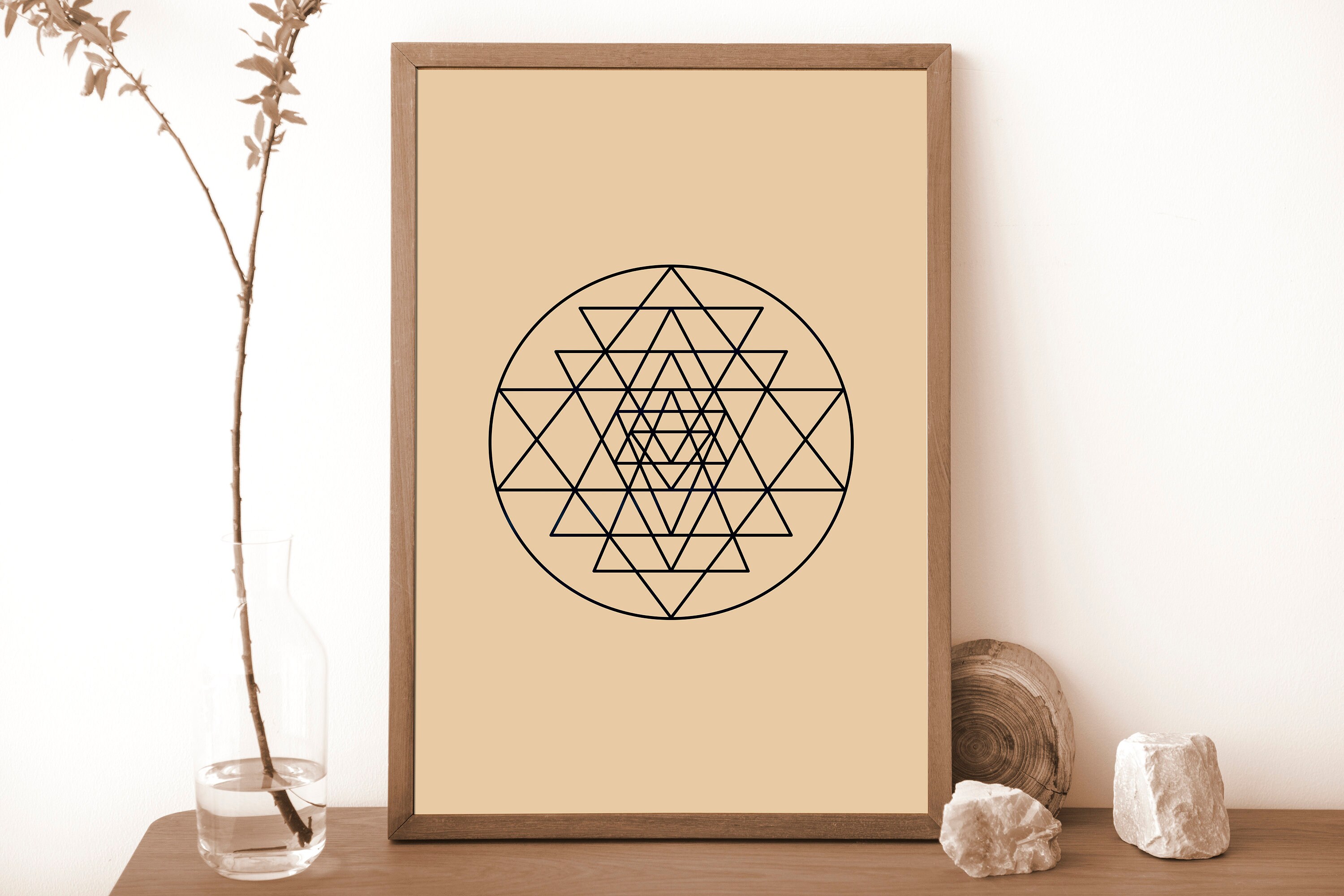 Sri Yantra Print | Sacred Geometry Wall Art | Sri Yantra Wall Art | Sacred Geometry Art Print ...