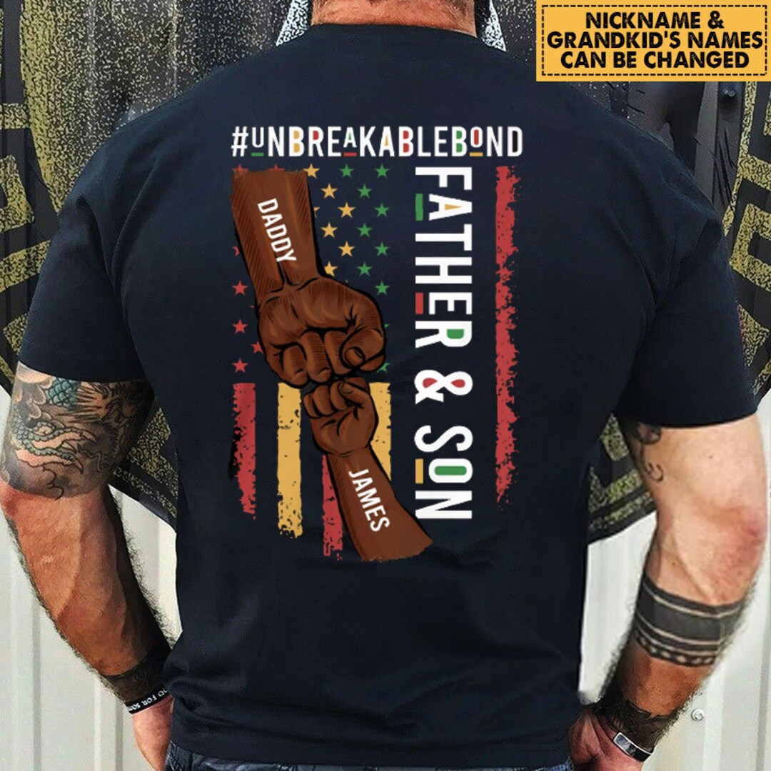 Personalized Father & Son Unbreakable Bond T Shirt, Father' Day Gift
