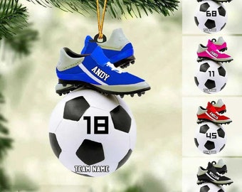 Soccer Christmas Ornament Personalized Soccer Christmas Ornament Great Gift Idea For Soccer Players & Soccer Lovers Christmas Soccer