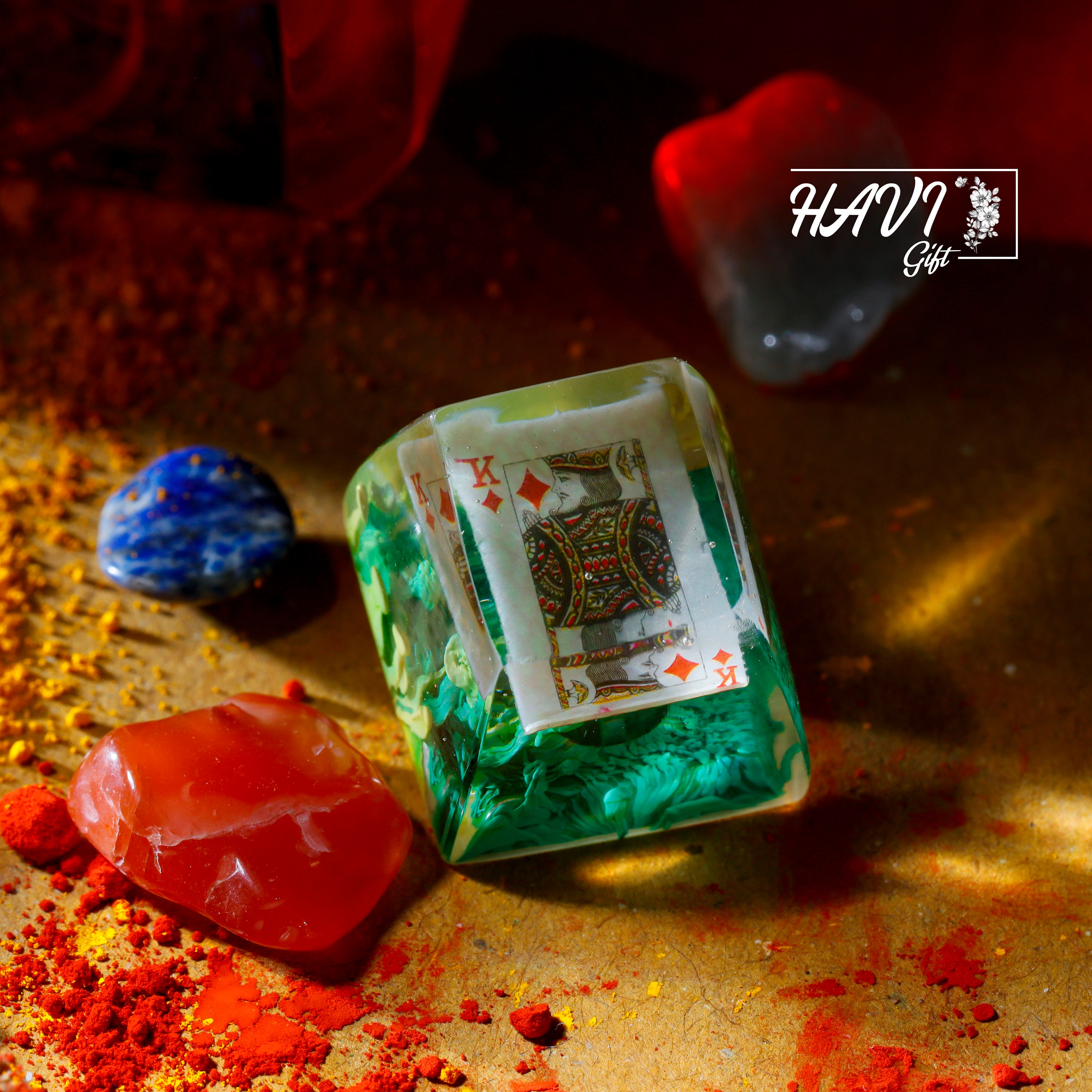 Havigift Customize Playing Cards Keycap, Artisan Resin Keycap Handmade ...