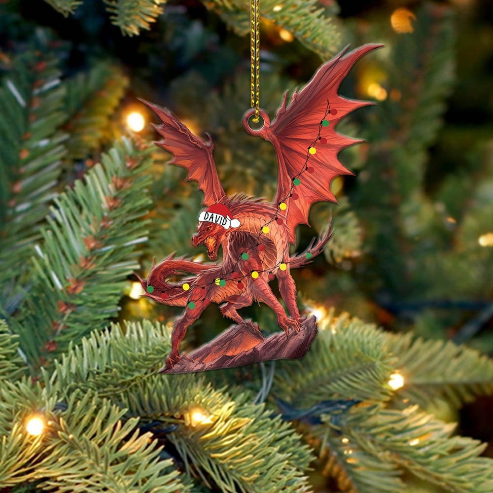 Décorations De Noël En Acrylique - Pendentif Dinosaure à Suspendre Sur Le Sapin, Idée Cadeau Festive