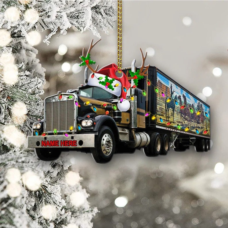 Truck Driver Christmas Personalized Truck Christmas Ornament Etsy