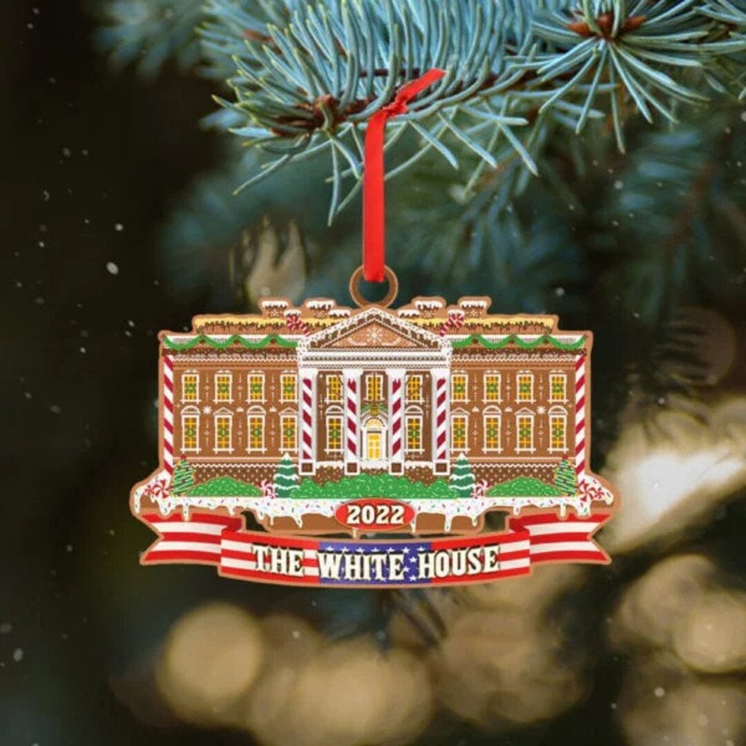 2022 The White House Christmas Ornament, Christmas Tree Pendant Xmas  Decoration
