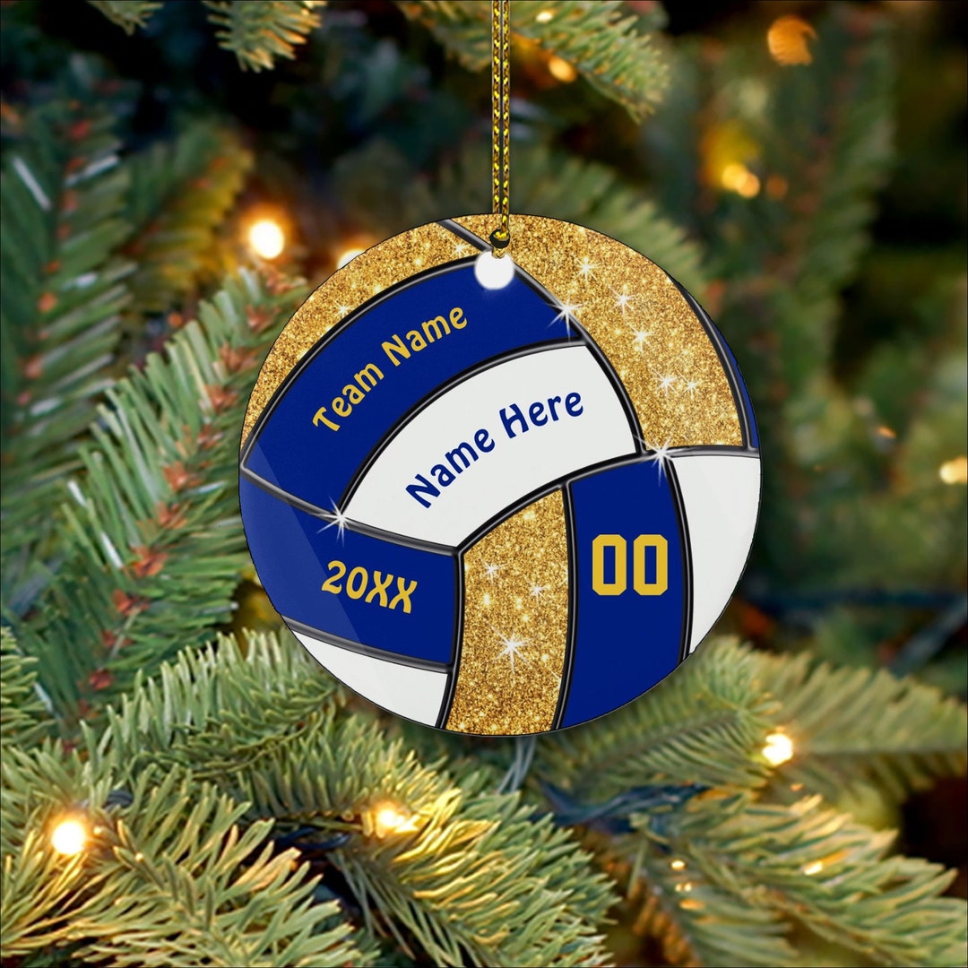 Personalized Volleyball Ornaments Custom Volleyball Christmas Ornaments