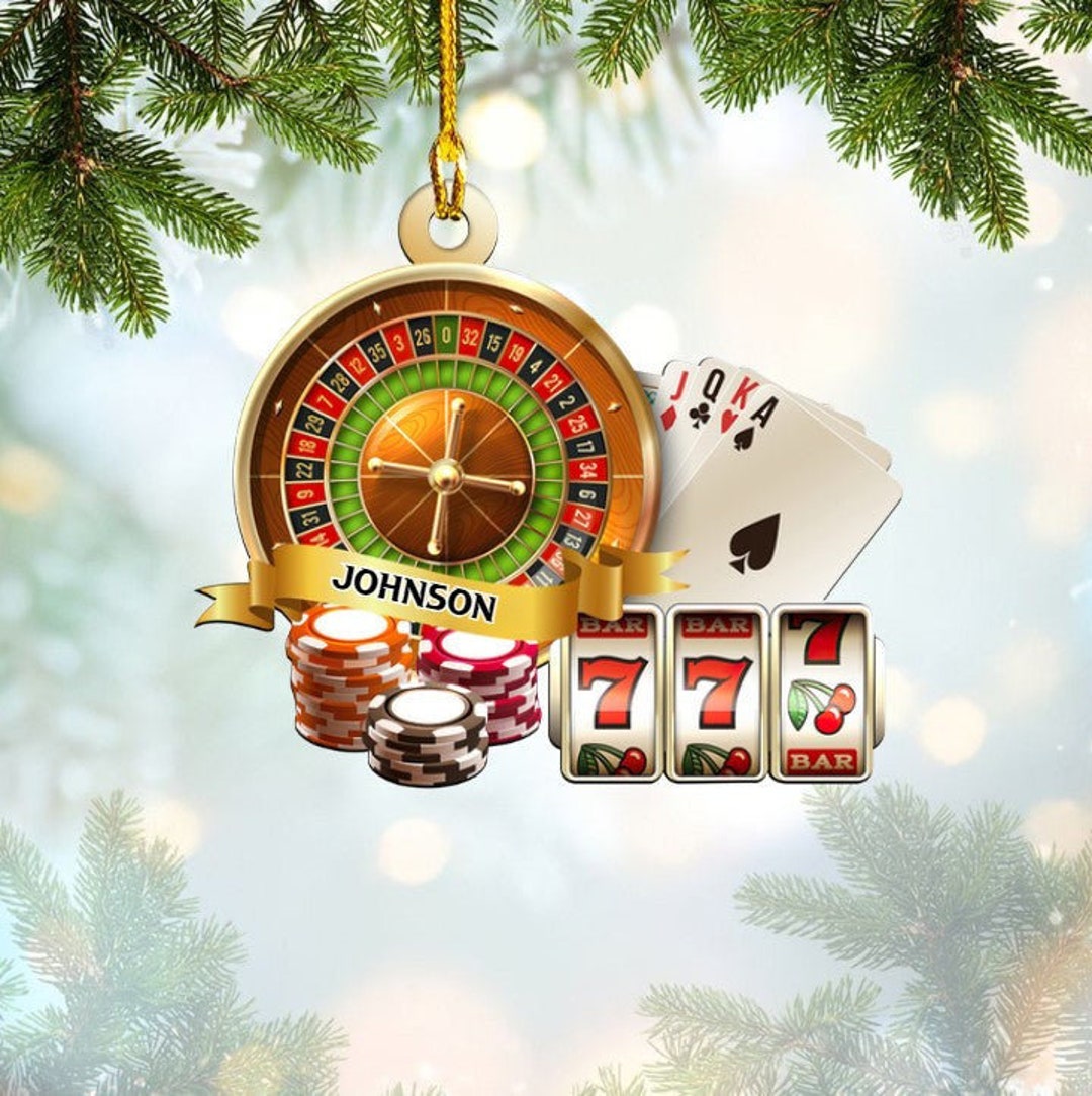 Personalized Casino Christmas Ornament, Casino Ornament, Casino