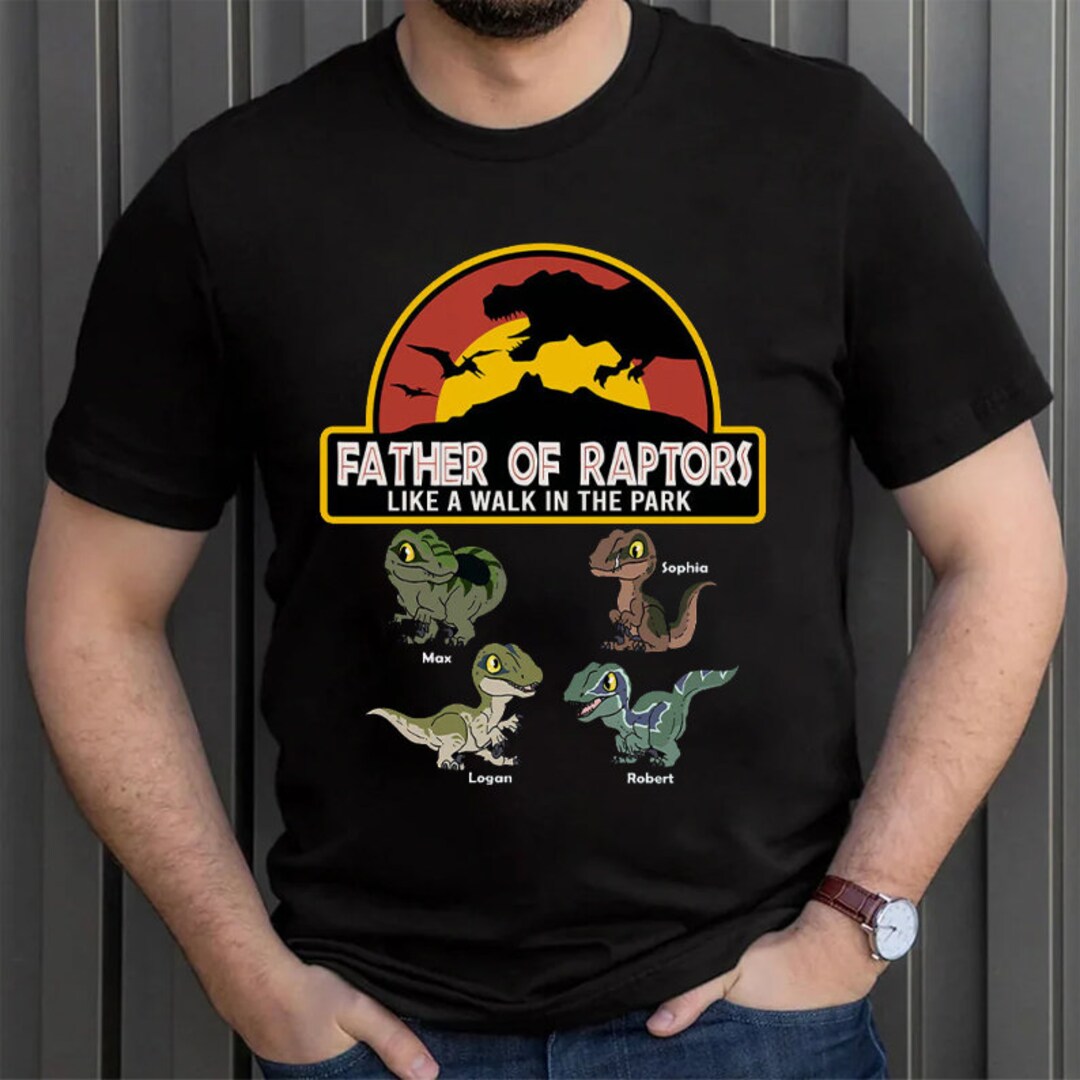 Personalized Father of Raptors T Shirt, Father' Day Gift, Custom Kids ...
