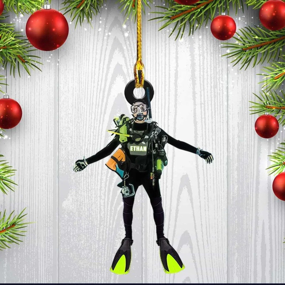 Scuba Christmas Ornament 