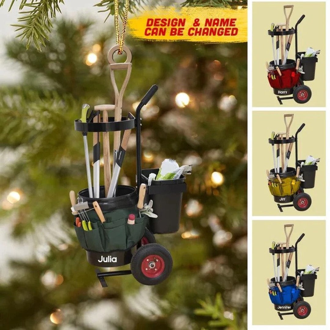 Personalized Garden Tool Ornament Gardening Lover Christmas Etsy