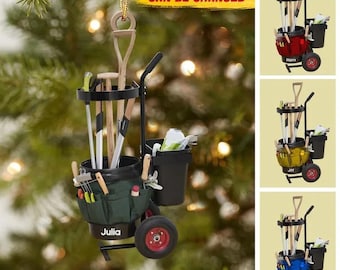 Personalisierte Garten-Werkzeug-Verzierung, Gartenliebhaber Weihnachtsverzierung, Gärtner-Verzierung Geschenk, Pflanzengeschenk, Gartenweihnachten