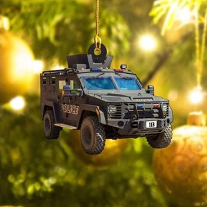 Customize SWAT Police Acrylic Ornament, SWAT Police Ornament, Gift For Police