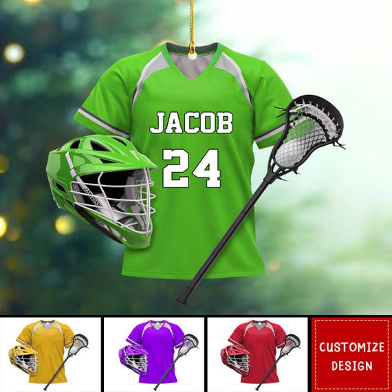 Personalized Lacrosse Christmas Ornament, Lacrosse Ornament, Lacrosse Christmas Flat Ornament, Lacrosse Xmas Decor, Gift For Lacrosse Player