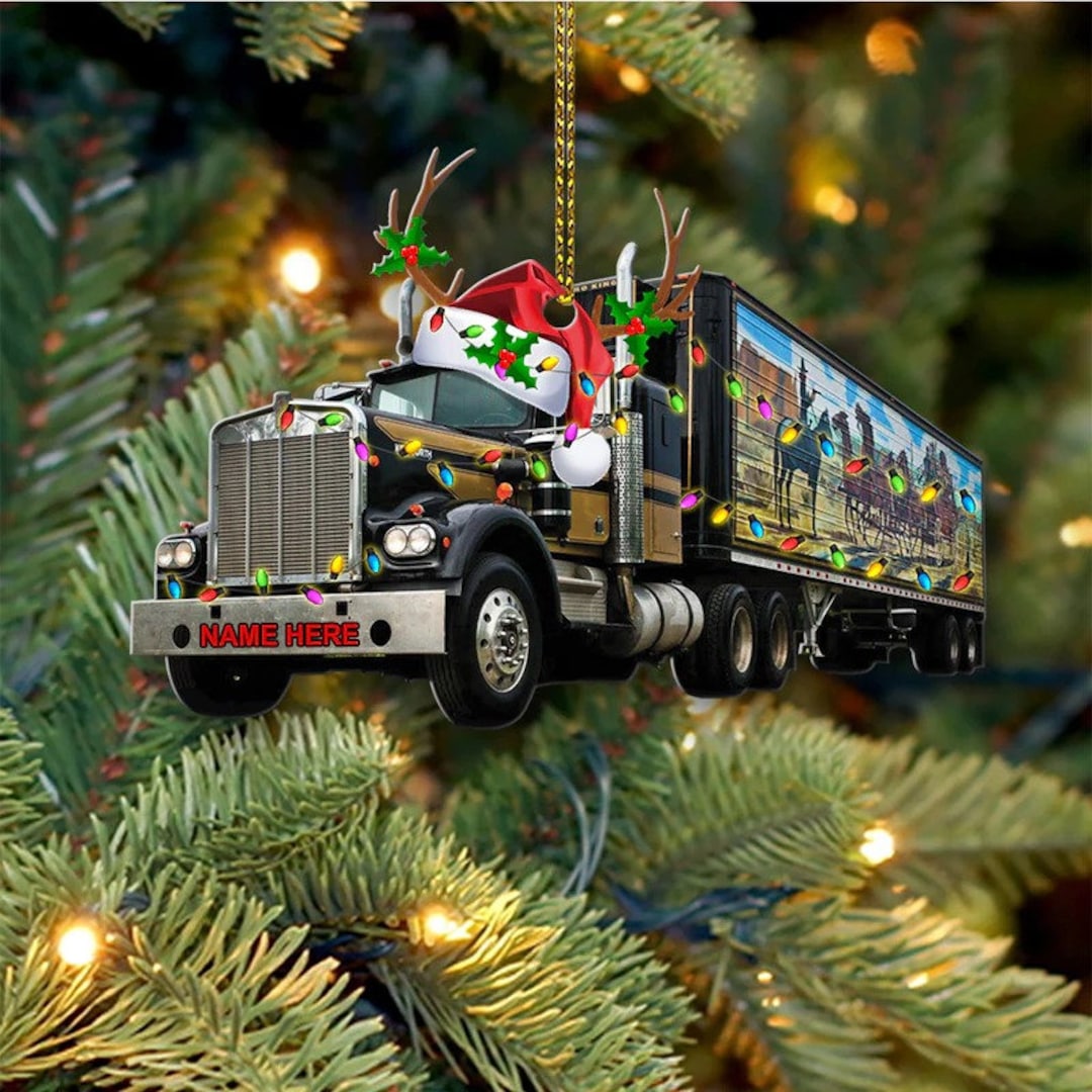 Truck Driver Christmas Personalized Truck Christmas Ornament, Ornament