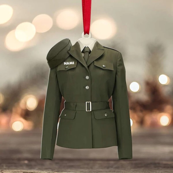 Army Uniform Ornament Personalized Army Uniform Christmas Ornament Gift For Army Soldiers Army Uniform Christmas Ornament