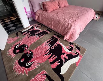 Hand-Tufted Wool Himalayan Goat Carpets– Tibetan Goat Design Rugs