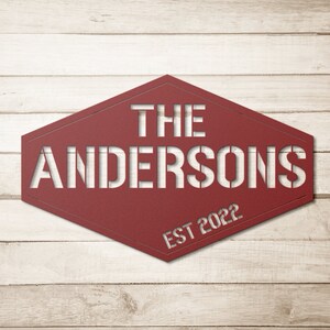 Personalized Metal Sign, Custom Metal Sign, Metal Signs Personalized, Outdoor Signs, Family Name Sign Metal, Last Name Metal Sign, Est Sign