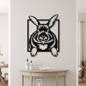 Metal Hare Wall Decor, Hare Wall Art, Hare Door Hanger, Hare Wall Hanging