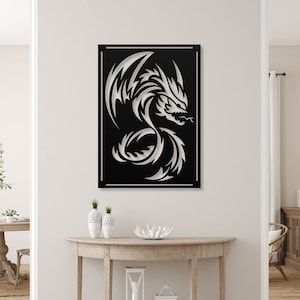 Metal Dragon Wall Art, Dragon Wall Decor, Dragon Door Hanger, Dragon Artwork, Dragon Wall Hanging