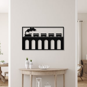 Train Metal Wall Art, Train Sign, Train Home Decor, Train Gifts, Gift For Train Lovers, Housewarming Gift, Train Art