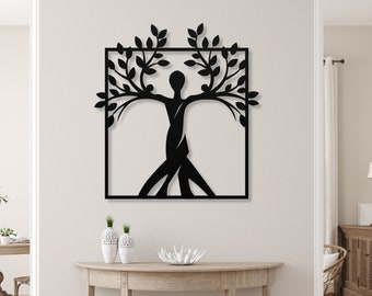Tree Of Life Metal Wall Art: Yoga Zen Decor