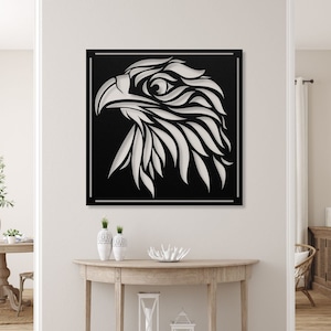 Metal Eagle Wall Art, Eagle Decor, Eagle Door Hanger, Living Room Bird Artwork, Eagle Wall Hanging