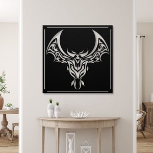 Bat Metal Wall Decor, Bat Wall Art, Bat Door Hanger, Living Room Artwork, Bat Wall Hanging