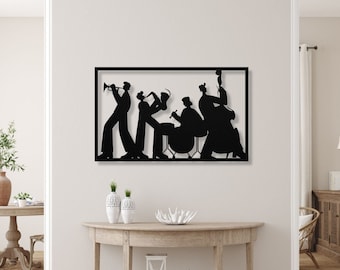Jazz Metal Wall Art: Music Instruments Decor