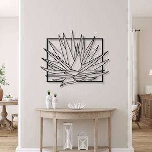 Agave Metal Yard Art, Metal Agave Plant, Decorative Plant Decor