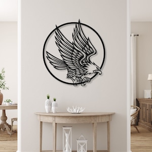 Eagle Metal Art , Eagle Wall Decor, Eagle Artwork, Eagle Themed Gifts, Wolf Wall Hanging