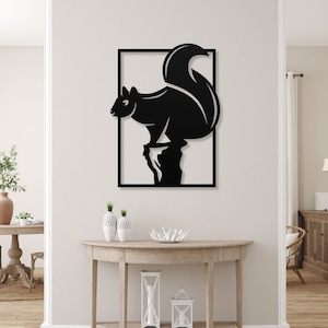 Squirrel Metal Sign, Metal Wall Art, Squirrel Decoration, Squirrel Lovers, Garden Decor, Animal Lover Gifts