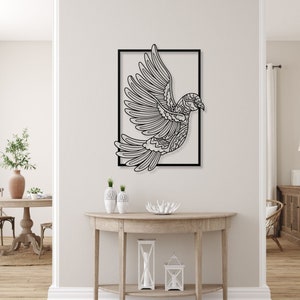Pigeon Metal Art, Pigeon Bird Wall Art, Bird Door Sign, Pigeon Decor