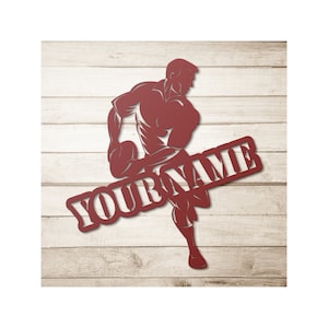 Personalized Rugby Metal Sign | Custom Rugby Metal Wall Art | Rugby Gifts | Birthday Gift | Rugby Signs | Personalized Gift| Rugby Gift Idea