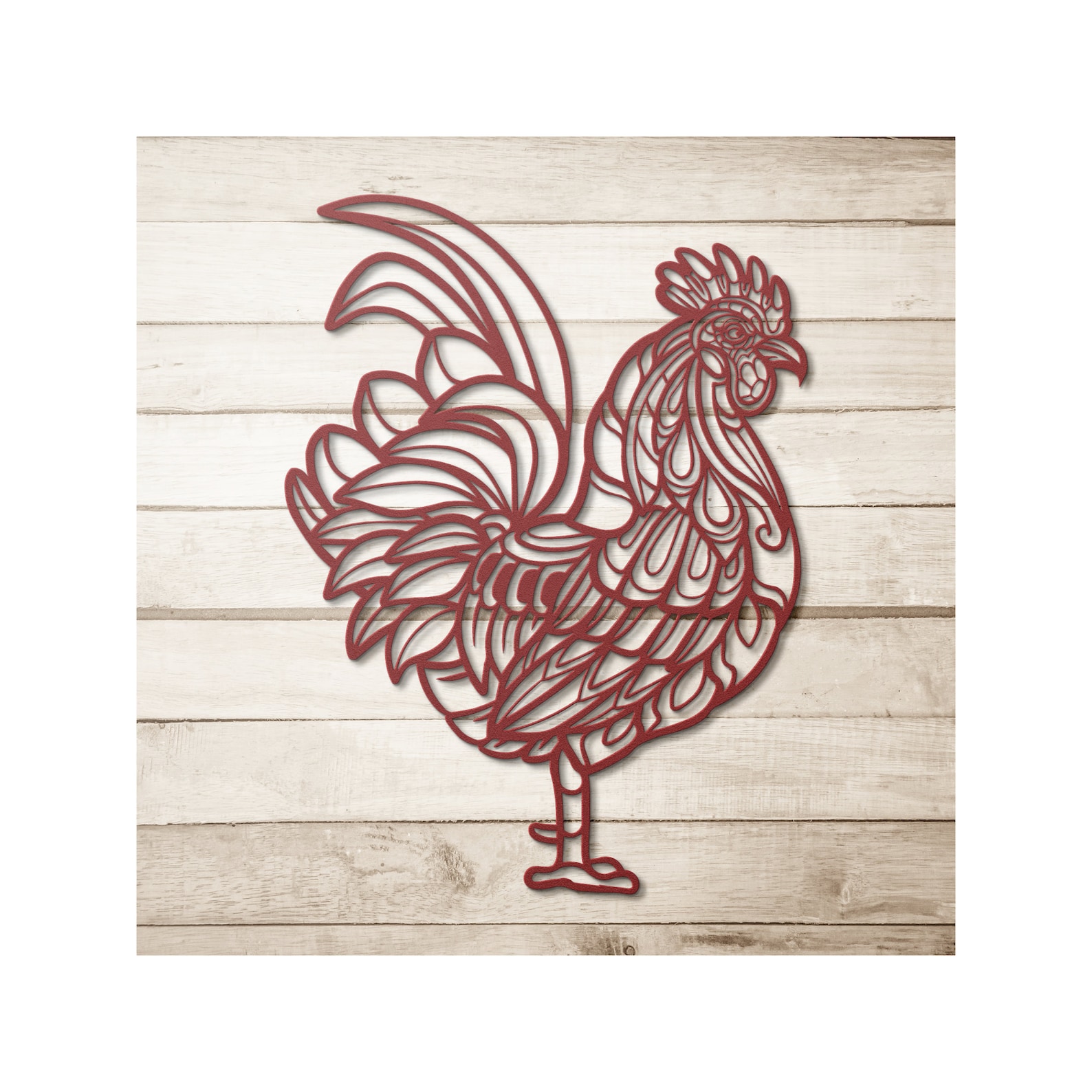 Metal Rooster Wall Art: Farmhouse Chicken Decor - Etsy