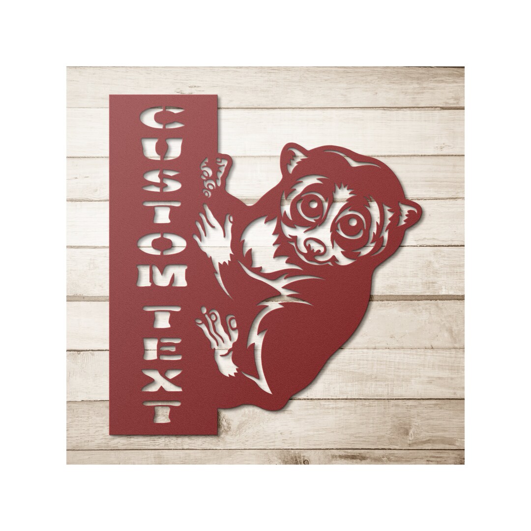 Personalized Monkey Metal Wall Art, Custom Primate Name Sign, Monkey ...