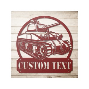Custom Tank Metal Wall Art - Personalized Tank Sign