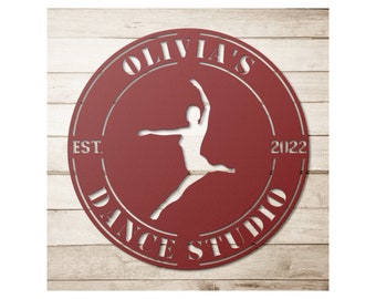 Personalized Dancer Metal Sign: Custom Dance Studio Decor