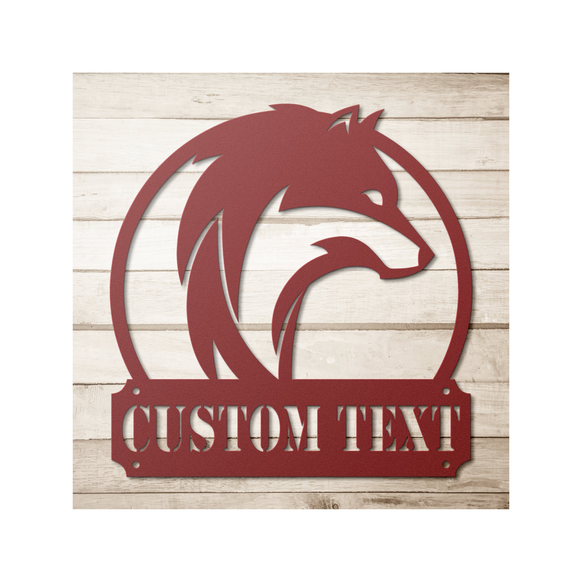 Custom Metal Wolf Address Sign - Personalized Wolves Wall Art Decor - Etsy