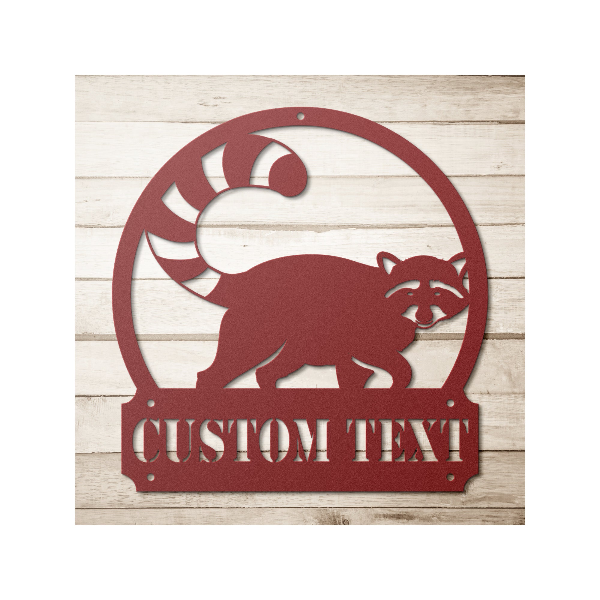 Custom Raccoon Metal Address Sign: Personalized Home Decor - Etsy