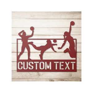 Custom Volleyball Metal Wall Art, Personalized Volleyball Player Name Sign Decoration, Volleyball Lover Home Decor, Volleyball Gifts