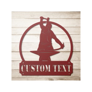 Custom Blacksmith Metal Sign - Personalized Blacksmith Wall Art Decor