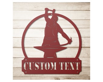 Custom Blacksmith Metal Sign - Personalized Blacksmith Wall Art Decor