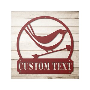 Custom Metal Sparrow Sign - Personalized Sparrow Wall Art Decor