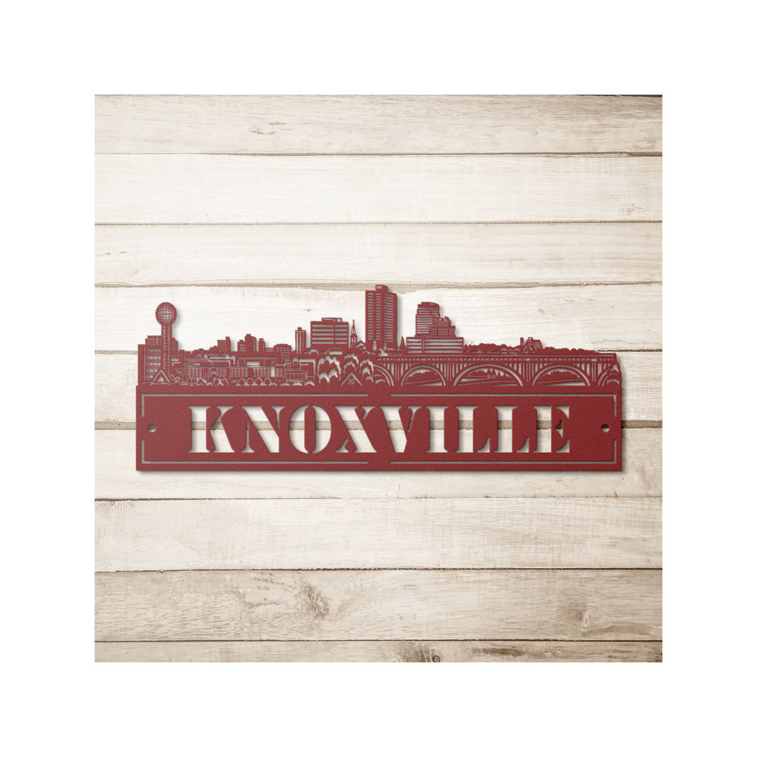 Custom Metal Knoxville Sign Personalized Knoxville Skyline Wall Art Etsy