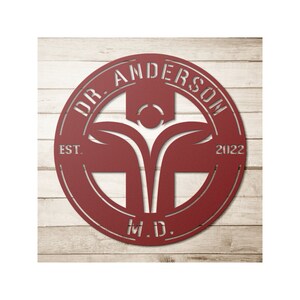 Personalized Metal Doctor Sign Gift, Metal Health Care Sign, Custom Metal Doctor Logo, Personalized Hospital Sign, Custom Doctor House Decor