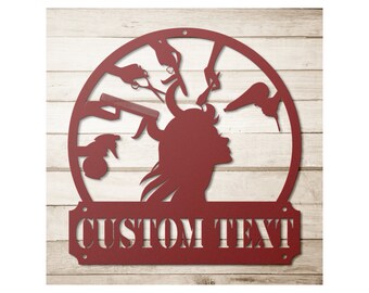 Custom Beauty Salon Sign - Personalized Hair Salon Metal Wall Art