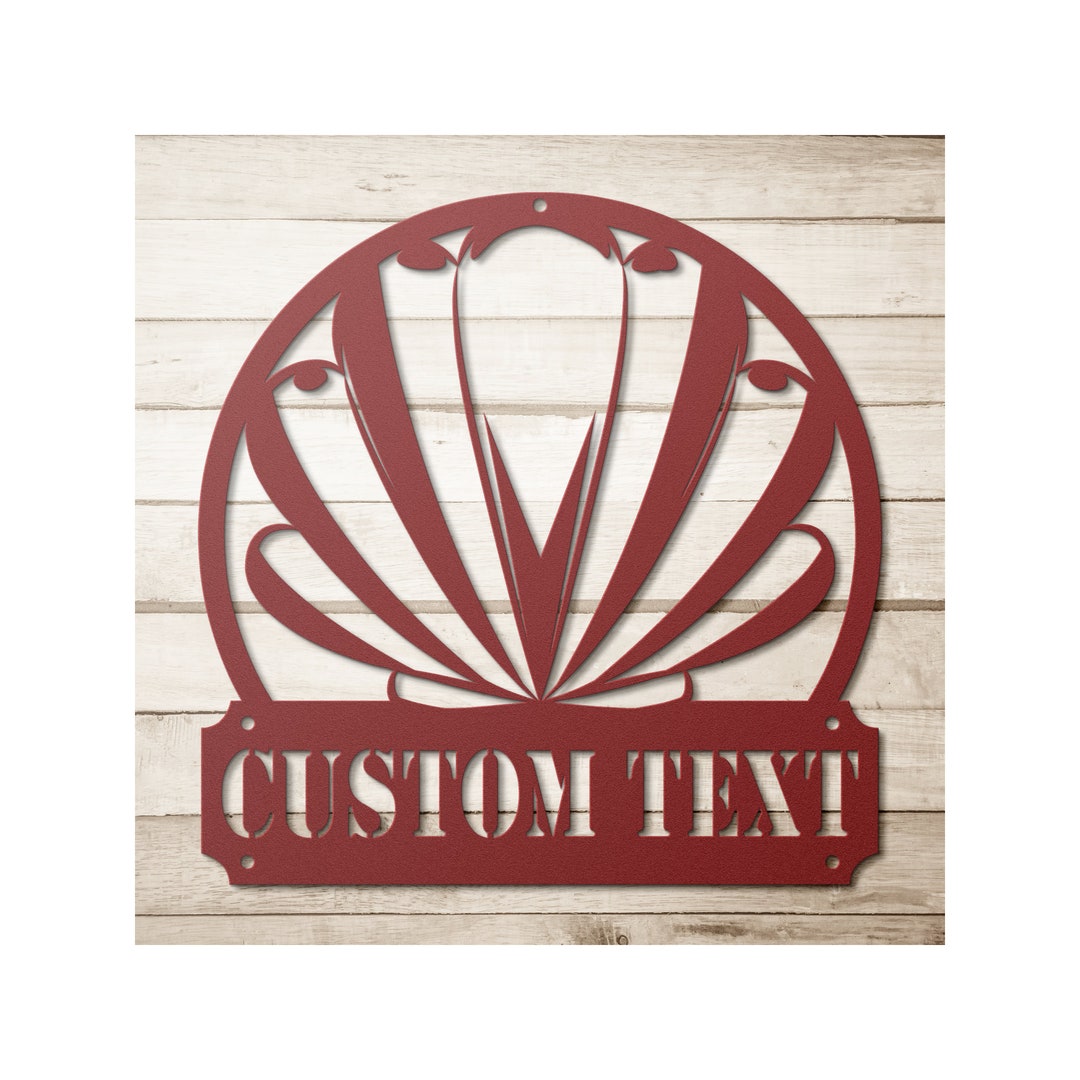 Custom Metal Seashell Sign - Personalized Sea Shell Wall Art Decor - Etsy