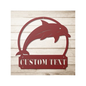 Custom Metal Dolphin Sign For Room Decoration - Personalized Dolphin Wall Art Decor
