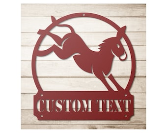 Custom Metal Donkey Name Sign - Personalized Donkey Wall Art Decor