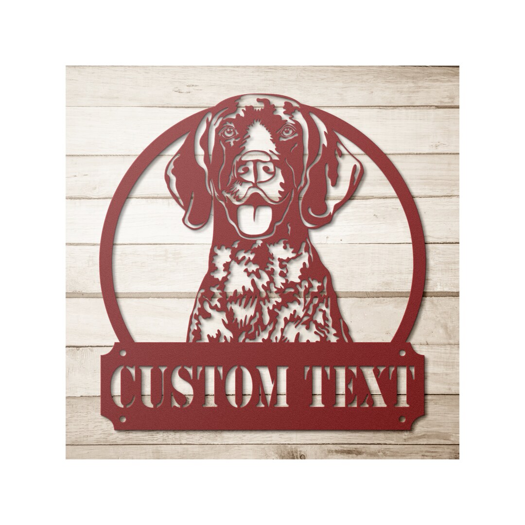 Custom Metal Pointer Welcome Sign - Personalized Pointer Dog Wall Art ...